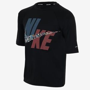 Nike swim boys kids Hydroguard Upf 40+ RashGuard Pixel Party Swim Top L 12-13